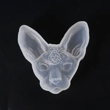 3D Karikatūra Kaķis Silikona Sveķiem, Epoksīda UV Līmi Pelējuma Radošās Amatniecības DIY Kulons Rotaslietas Broša Veidošanas Rīku Papildierīci