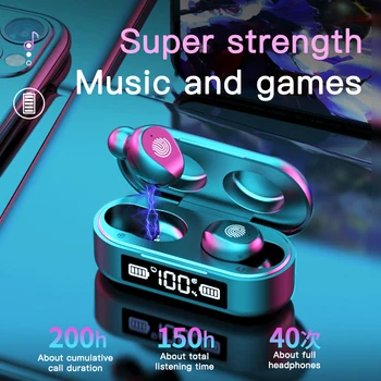 F9-6 TWS Bluetooth saderīgas Austiņas Bezvadu Earbuds Touch Kontroli Sporta Austiņas, Bezvadu Austiņas Iphone Xiaomi