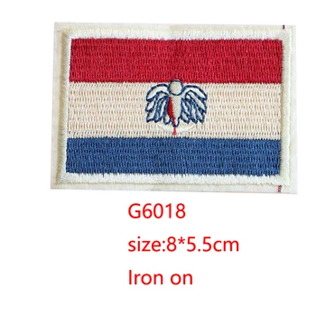 Valsts karogi ikona, kas Izšūti Dzelzs par Ielāpus Apģērbu DIY Svītras Drēbes Lupatu Uzlīmes, Custom Nozīmītes