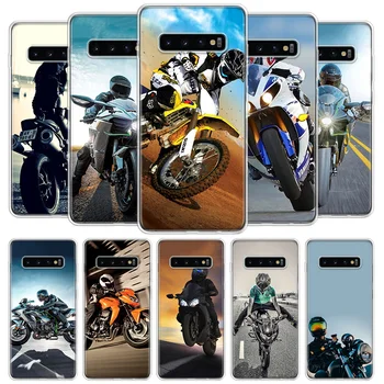 Moto Cross motociklu sporta Tālrunis Case For Samsung Galaxy A70 A50, Ņemiet vērā, 20 Ultra 10 Pro 9 8 A40 A30 A20E A10S A6 A7 A8 A9 Plus +