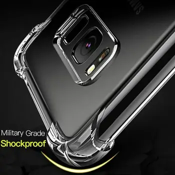 Bieza Triecienizturīgs Silikona Tālrunis Lietā Par iPhone 13 12 11 Pro Xs Max X Xr lēcu Aizsardzības Lietā par iPhone 6s 7 8 Plus Gadījumā par SE