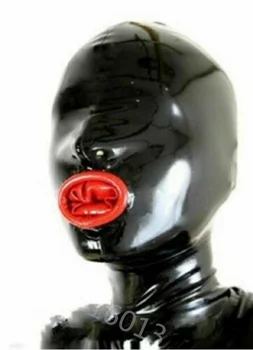 Dabīgā Lateksa Pilnībā segtas Galvas kapuci prezervatīvu maska atbalsti salona aizmugurē Gumijas Dabīgā Lateksa Pilnībā segtas Galvas kapuci prezervatīvu maska r