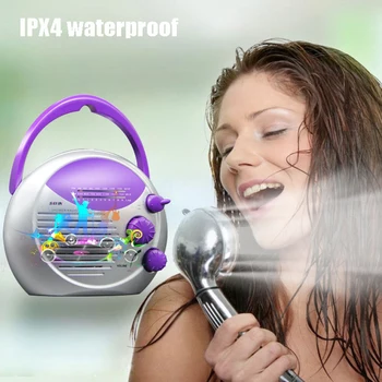FM/AM Piemērota Vannas istabas un Virtuves Baseins, Āra iedarbību ipx4 Ūdensizturīgs Radio Akumulatora Barošanu Ūdensizturīgs Dušas Radio