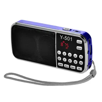 Y-501 FM Radio Digitālā Atbalsts TF Karte, USB, AUX Pārnēsājams LED Lukturītis Audio Mūzikas Atskaņotājs, Skaļrunis, lai Mobilais Tālrunis