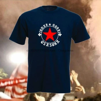 Osasuna Indar Gorri T-krekls Vīriešu Modes Īsām Piedurknēm Kokvilnas Topi Apģērbi Zila