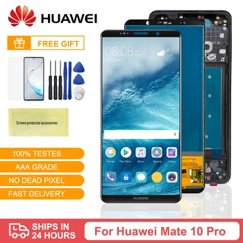 Augstas Kvalitātes Huawei Mate 10 Pro LCD Ar Rāmi, Pieskarieties Ekrānam Digitizer Montāža Mate10Pro Ekrāna Remonta Daļas BLA-L 29,L09