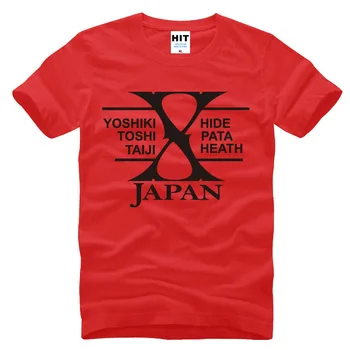 Japāņu rock band X-JAPĀNA Iespiesti Vīriešu, Vīriešu T Krekls, T-krekls Modes Jaunu Īsām Piedurknēm Kokvilnas T Camisetas Masculina