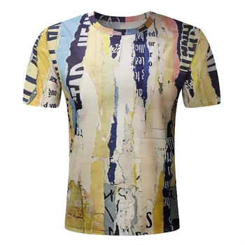 Vasarā Jaunu Vīriešu Lielgabarīta Retro Īsām piedurknēm Modes Harajuku Etniskā 3d Iespiesti O-veida kakla T-krekls Camiseta Mujer Streetwear