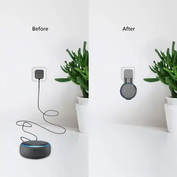 Stāvēt Pakaramais Outlet Sienas Alexa Echo Dot 3rd Gen Turētājs Gadījumā Pievienojiet Guļamistaba Strādāt Ar Google Echo Dot Skaņas Āķa Stiprinājums