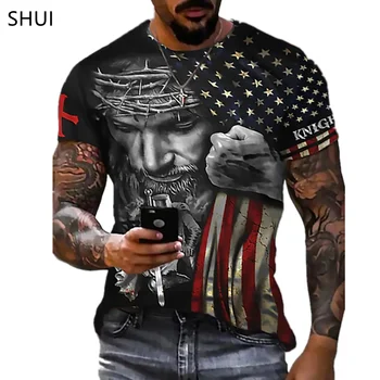 Ir 2021. Vasaras Modes Vīriešu T-krekls ASV Karogs 3D Iespiesti Īsām Piedurknēm Apaļu Kakla Elpojošs Ērti Ikdienas Krekls Xxs-6xl