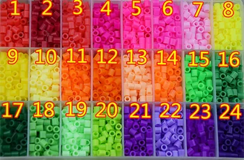 48 Krāsu Perler Krelles 5000pcs gludināšanas pērlītes 5mm Hama Pērlītēm Drošinātāju Krelles jigsaw puzzle diy